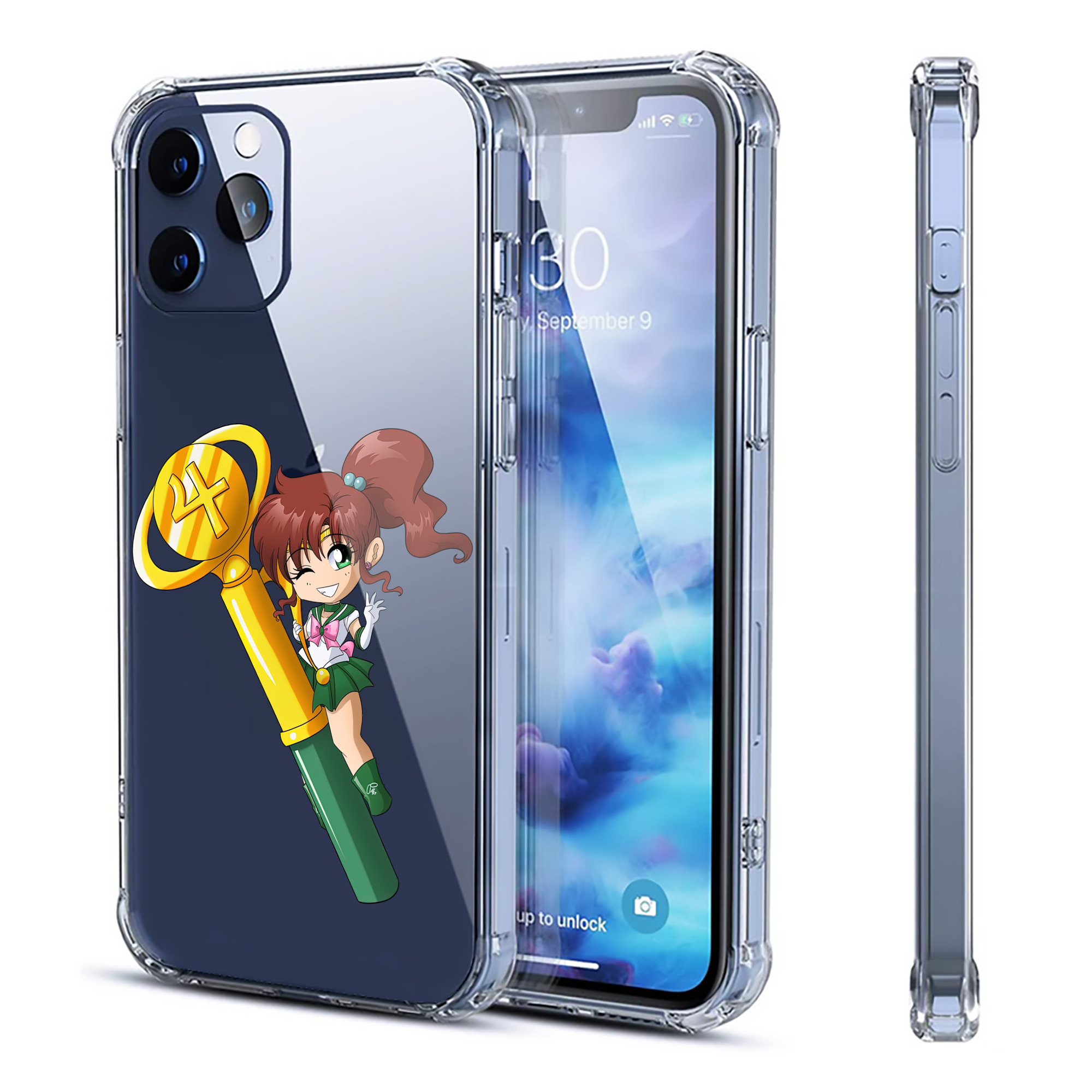 （画像用） 美少女戦士セーラームーン 木野 まこと きの まこと Sailor Moon Kino Makoto （セーラージュピター；Sailor Jupiter） 【iPhone 12シリーズ対応】透明スマホケース（クリアソフトケース）